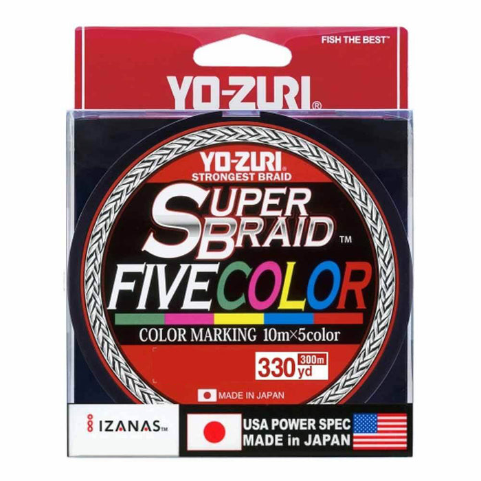 Yo-Zuri SuperBraid Braided 5-Colour Fishing Line