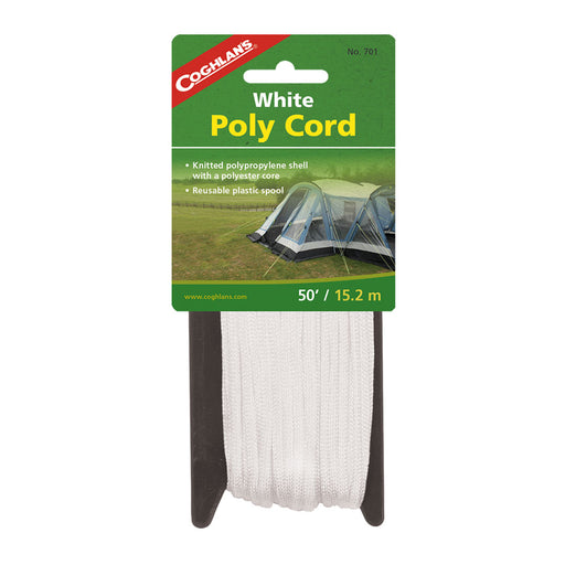 Coghlan’s Braided Nylon Poly Cord, 50-Feet, White (7284001865905)
