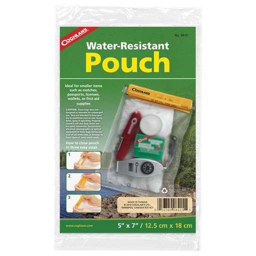 Coghlans Water Resistant Pouch 5 x 7 inches (7092392001713)