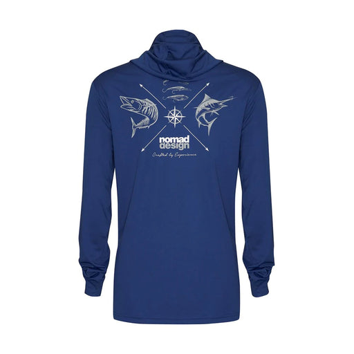Nomad Design Tech Wayfarer Marine Blue Fishing Shirts Hooded (7284944240817)