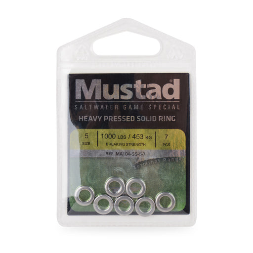 Mustad Stainless Steel Heavy Pressed Solid Ring (6903333486769)