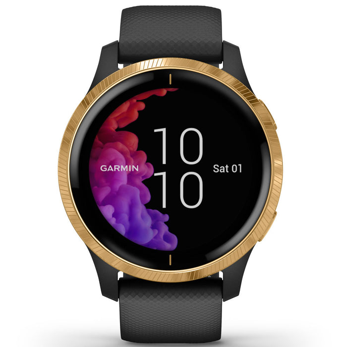 Garmin Venu Amoled GPS Smartwatch Black/Gold (7085685407921)