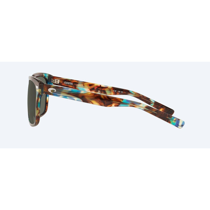 Costa Aransas Shiny Ocean Tortoise Frame 580G Polarized Sunglasses
