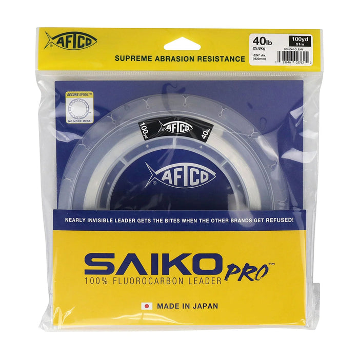 AFTCO Saiko Pro 100% Fluorocarbon Leader 50YDs