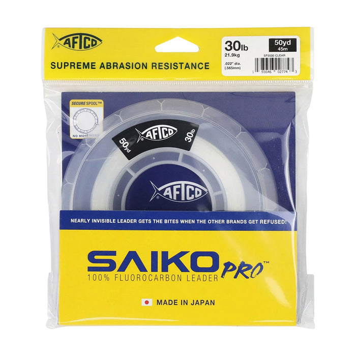 AFTCO Saiko Pro 100% Fluorocarbon Leader 50YDs