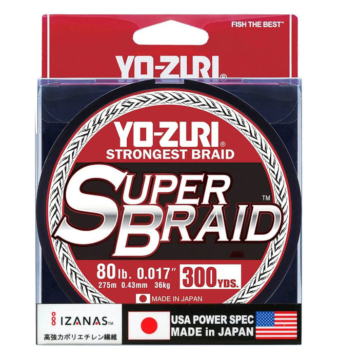 Yo-Zuri Super Braid 80LB Fishing Line 300YDS (0.41 MM)