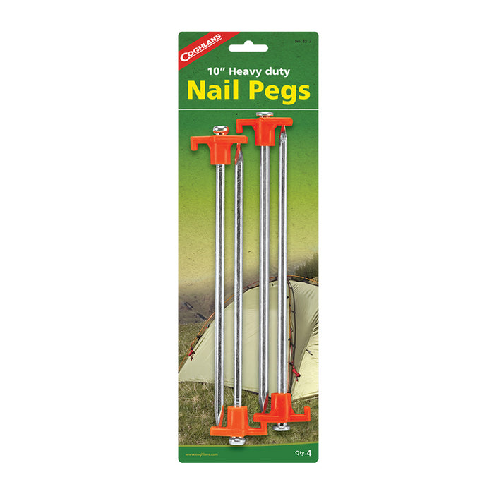 Coghlans 10 inch Nail Pegs - 4 Packs (7091908772017)