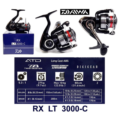 Daiwa RX LT 3000 Spinning Fishing Reel (7255721705649)