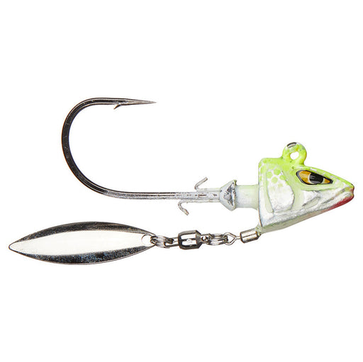 Mustad Underspin Chartreuse/White Shad Jig Head (7158881681585)