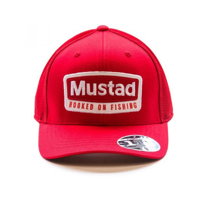 Mustad Flex Fit Red Patch Cap